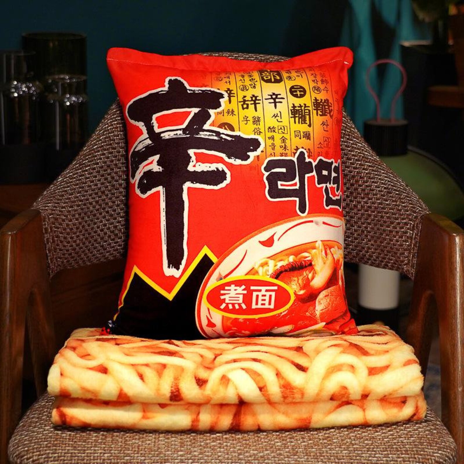 Instant noodle blanket and pillow set Ramen blanket and Etsy