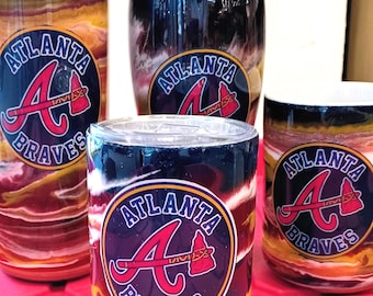 Atlanta Braves tumbler  Mug and Glass Set: Stainless Steel, Stoneware.