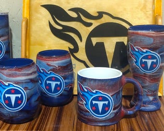 Tennessee Titans Tumbler Set: Stainless Steel Mug & Beer Glass