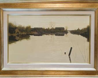 Michio Fujii Oil Painting "Evening Light" c. 2010, Signed