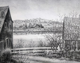 Litografía de Alan Crane "Noviembre", c. 1950, firmada.