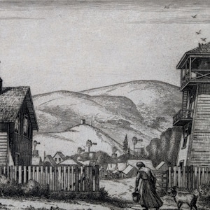 Cornelis Botke Etching &quot;Cayucos&quot; 1942, Signed