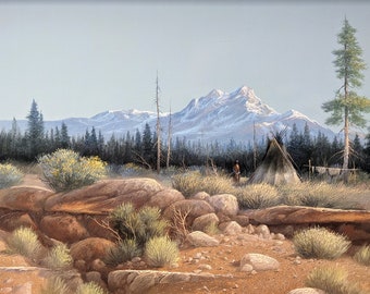 Gene Speck Oil on Board "Edge of the Forest" c. 1995, Signed