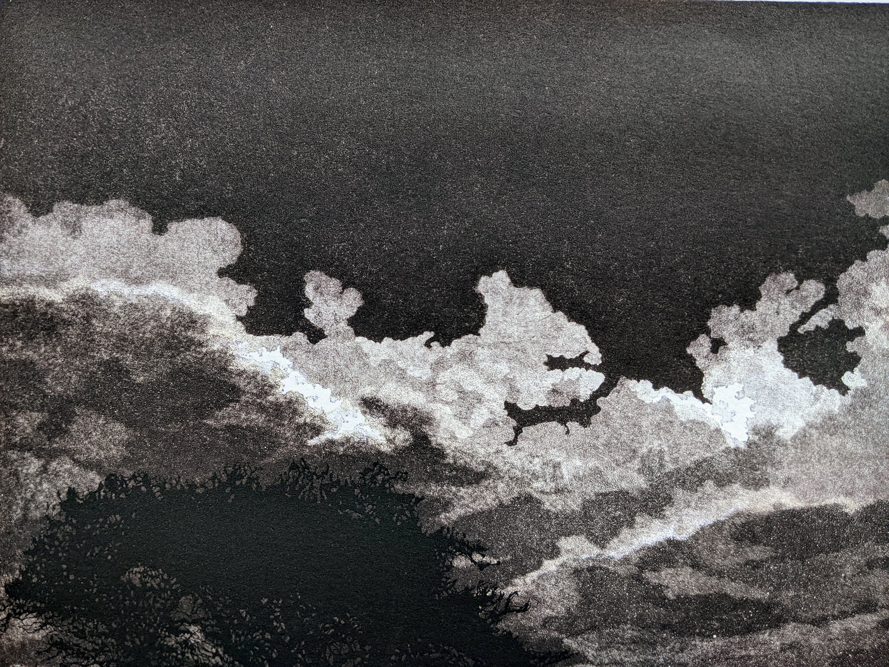 フィル・グリーンウッド ボーダーカントリー1980年 Phil Greenwood Etching and Aquatint 