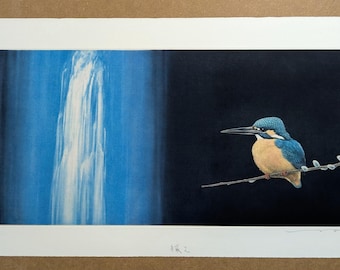 Tadashi Ikai Mezzotint "Loosening" c. 2000, Signed