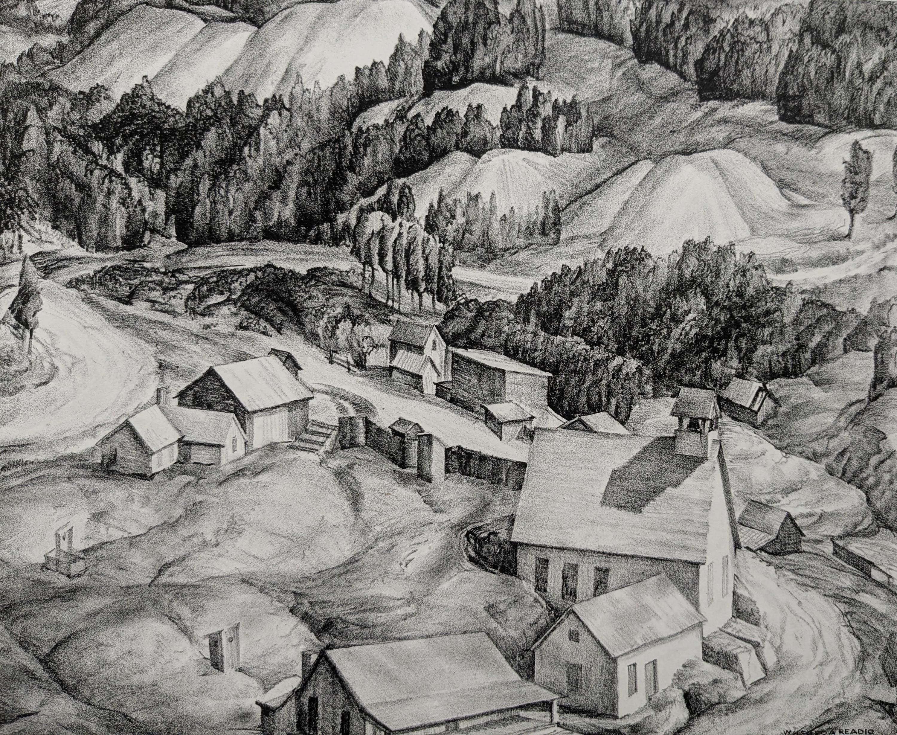 Wilfred Readio Lithograph "Ward" c. 1930s, Signed