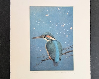 Tadashi Ikai Mezzotint "Spring Breeze" c.2000, Signed
