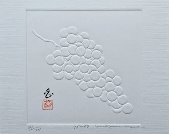 Haku Maki-houtblok '75-59' [druif], 1975, gesigneerd