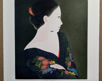 Ushio Takahashi Mezzotinta "Hiroko" 1987, Firmado