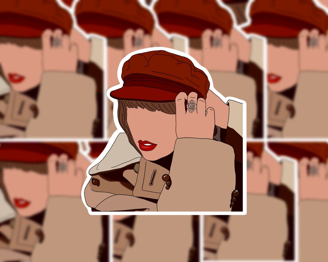 Red Taylors Version Album Cover Taylor Swift Sticker Etsy