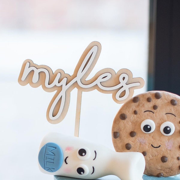 Custom Name Cake Topper Baby Shower Cake Topper Boho Happy Birthday First Birthday Party Decor Personalized Baby Name Cake Topper