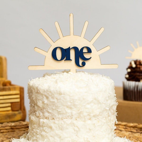 Sun Boho Cake Topper Sun ONE Smash Cake Beach Themed First Birthday Party Personalized Birthday Cake Topper One Cake Topper Toddler Birthday