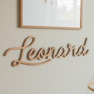 Baby Name Sign Wooden Cut Out Nursery Name Sig for Girl or Boy Wall Art Above Crib Baby Shower Gift Personalized Custom Wood Sign