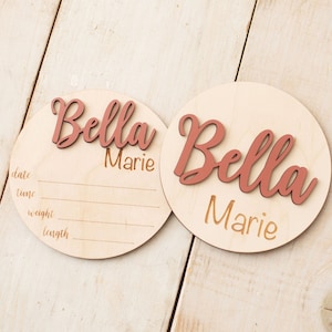 Wooden Birth Announcement Sign Baby Announcement Sign Hospital Footprint Sign Footprint ready baby name sign birth announcement stat sign