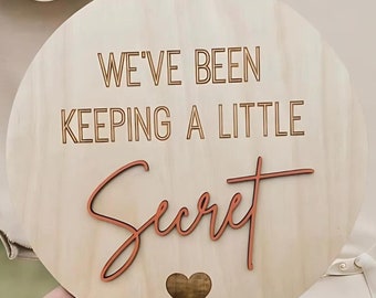 Keeping A Secret Pregnancy Announcement Due Date Photo Prop