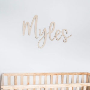 Baby Name Cutout for Nursery Wooden Name Sign Custom Baby Name Wood Personalized Nursery Name Sign Wall Decor Sign for Nursery Baby Shower