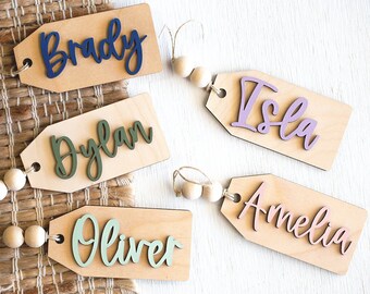 Easter Basket Tags Personalized Wood Easter Bunny Tag Easter Name Tags Kids Easter Gift Baskets