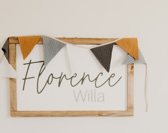 Name Sign Rectangle Wooden Custom Name Sign for Nursery or Kids Room