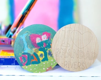 Personalized I love you Daddy Father's Day DIY Kit Grandpa Gift from Grandkids Gift from Kids to Dad Personalized Kid Names Custom Craft Kit