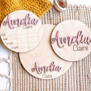Wooden Birth Announcement Sign Baby Announcement Sign Hospital Footprint Sign Footprint ready baby name sign birth announcement stat sign