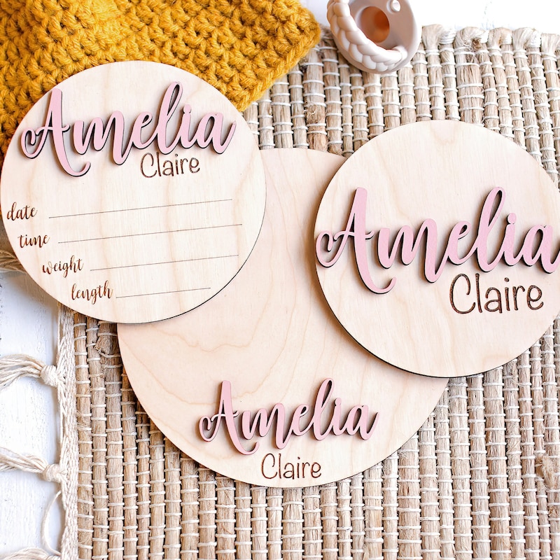 Birth Announcement Names Etsy