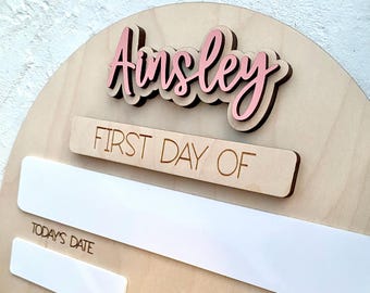 First Day of School Sign Back to School Photo Prop Custom Interchangeable Board Reusable Whiteboard 1st Day of Kindergarten Pre-K Photo Last