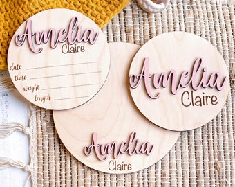 Wooden Birth Announcement Sign Baby Announcement Sign Hospital Footprint Sign Footprint ready baby name sign birth announcement stat sign