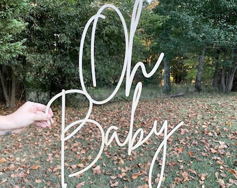 Oh Baby Backdrop Oh Baby Shower Oh Baby Sign Gender Reveal Cute Baby Shower Backdrop Baby Announcement Oh Boy oh Girl