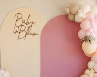 Baby in Bloom Baby in Bloom Sign Baby in Bloom Shower Cute Baby Shower Back Drop Oh Baby Custom Wood Word Baby Shower Decor Mom to Be