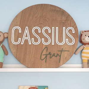 Custom Nursery Name Sign Personalized Baby Room Decor Handcrafted Wooden Wall Art Baby Shower Gift Newborn Name Sign Above Crib Sign