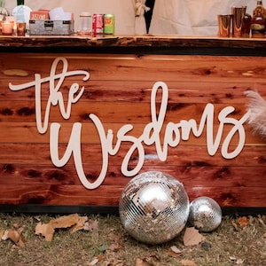 Custom Last Name Sign Personalized Family Name Words Wedding Backdrop Sign Custom Wooden Sign Wood Name Cut Out Last Name Wood Sign