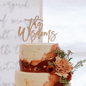 Cake Toppers for Wedding Personalized Wedding Cake Topper Mr & Mrs Rustic Cake Topper Couple Script Last Name Cake Topper Custom Wedding