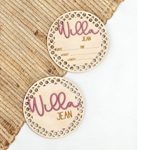 Baby Birth Announcement Sign Boho Baby Name Sign Boho Birth Announcement Rattan Name Sign Boho Baby Name Sign Baby Shower Gift