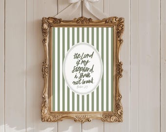 Christian Wall Art Psalm 23 The Lord is My Shepherd Scripture Wall Art Faith Based Decor Hand Scripted Minimalist Bible Scripture Wall Decor