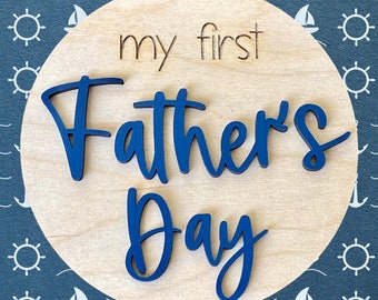 My First Father's Day 1st Mother's Day Wooden Milestone Baby Disc Baby Milestone Cards My First Holiday Milestones Expecting Mom Gift