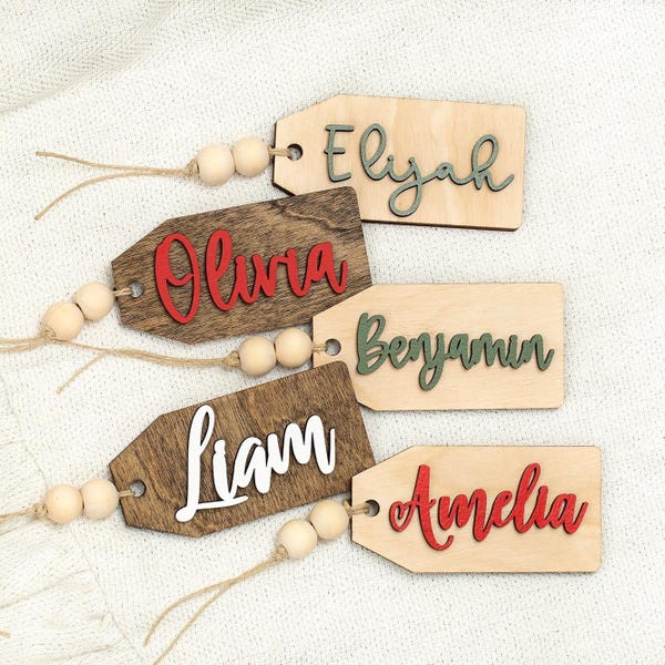 Stocking Name Tags, Personalized Stocking Tags, Christmas Stocking Tags, Personalized Gift Tags, Christmas Decor