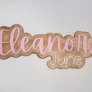 Personalized wooden nursery name sign