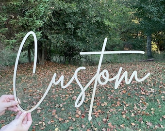 Custom Wood Word Personalized Wood Wall Letters Wooden Name Signs Wooden Letters Personalized Wood Design Unfinished Wedding Backdrop