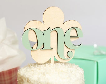 Daisy Cake Topper Flower One Cake Topper First Birthday Cake Topper ONE Smash Cake Topper Retro Groovy Birthday 1st Birthday Boho First