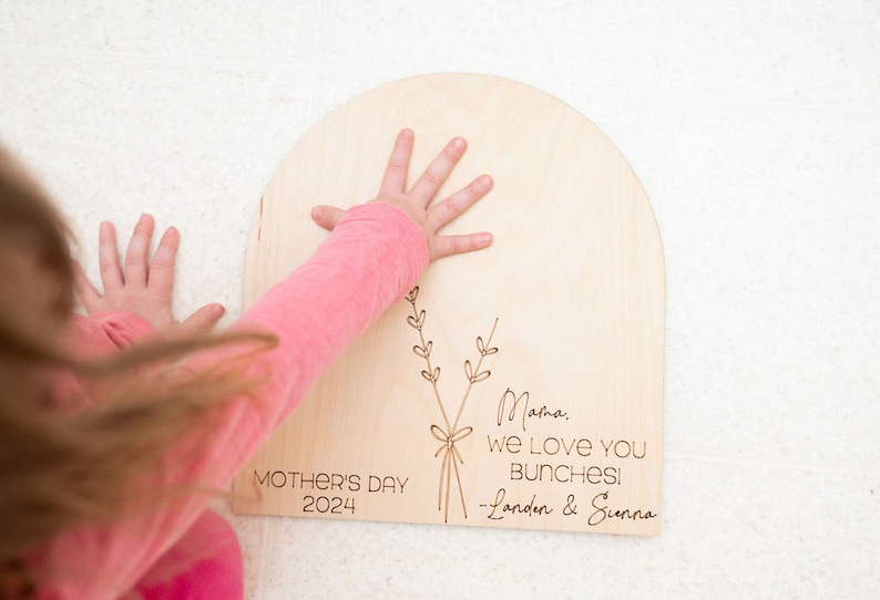 mother's day sign gift handprint