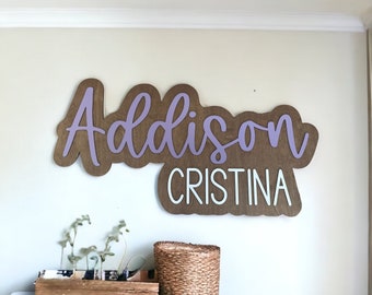 Baby Girl Name Sign, Name Sign for Nursery Girl, Baby Girl Nursery Decor, Boy Name Sign, Customizable Name Sign, Choose your color, Gift