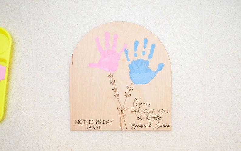 mother's day sign gift handprint