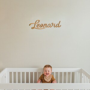 Custom Name Sign Wedding Name Last Name Baby Name Sign Nursery Name Family Name Sign Above Crib Sign Wood Name Cut Out Baby Monogram Gift