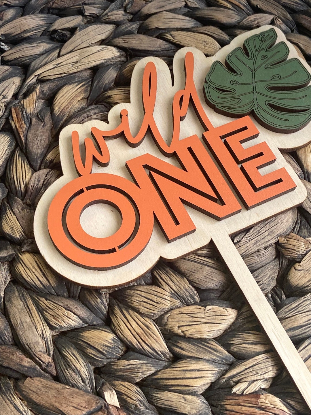 Wild ONE Cake Topper Birthday Tropical Theme First Birthday Party ...