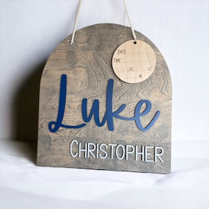Hospital Door Hanger Boy Nursery Name Sign Personalized Birth Stat Newborn Name Sign Baby Announcement Gender Neutral Baby Sign Keepsake