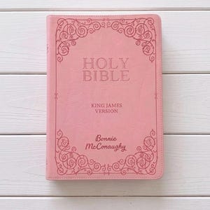 pink bible faux leather kjv