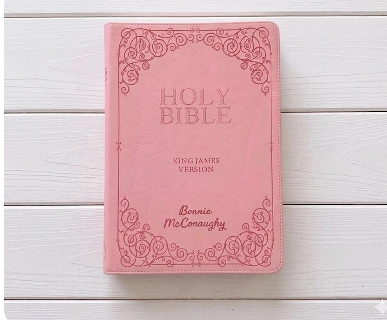 pink bible faux leather kjv