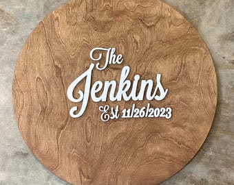 3D Wood Wedding Guest Book Alternative Custom Unique Guest Book Décor Wooden Rustic Guest Book Last Name Wedding Date Family Name Wood Sign