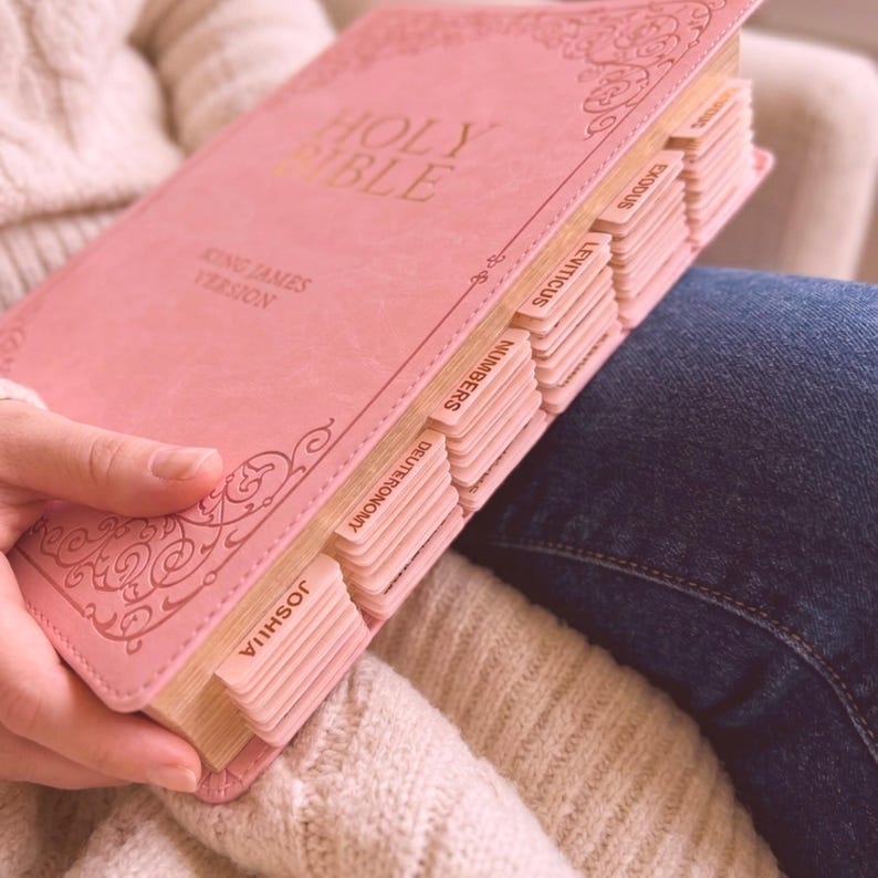 KJV pink tabbed women's study bible