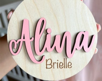 Newborn Hospital Name Announcement Sign, Personalized Birth Name Sign, Wooden Name Sign, Baby Hospital Sign, Newborn Gifts, Welcome Baby